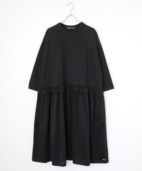 Bilitis dix-sept ans/ビリティス Rib Neck Jersey Dress Black F Bilitis dix-sept ans/ビリティス Rib Neck Jersey Dress Black F