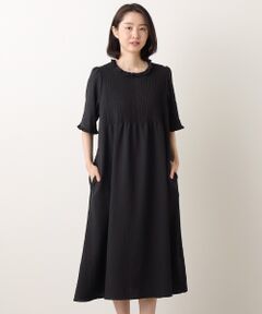 Bilitis dix-sept ans / ビリティス ロング・マキシ丈ワンピース | Pintucked Black Dress