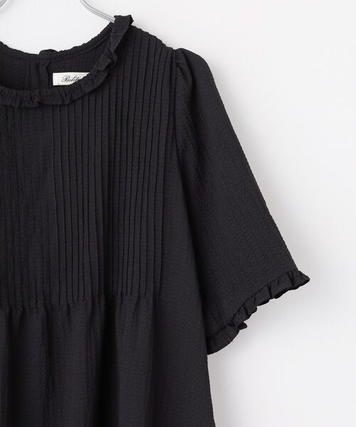 Bilitis dix-sept ans / ビリティス ロング・マキシ丈ワンピース | Pintucked Black Dress | 詳細2