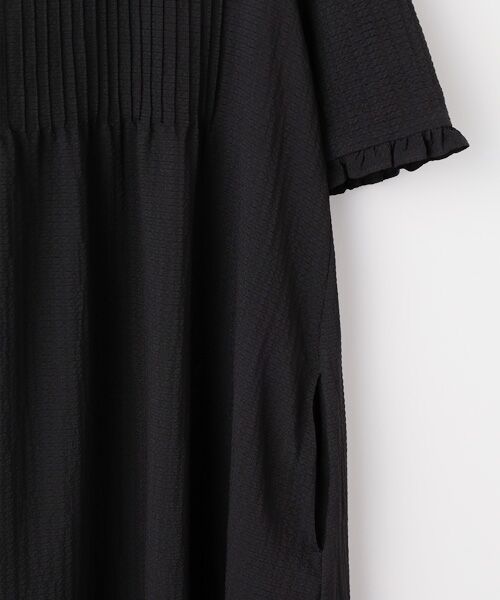 Bilitis dix-sept ans / ビリティス ロング・マキシ丈ワンピース | Pintucked Black Dress | 詳細3