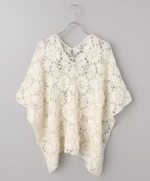 Bilitis dix-sept ans / ビリティス ポンチョ | Mohair Hand Knit Poncho | 詳細4