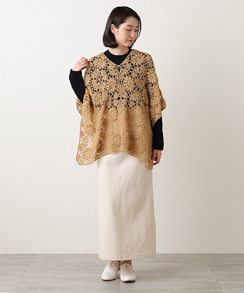 Bilitis dix-sept ans / ビリティス ポンチョ | Mohair Hand Knit Poncho | 詳細12