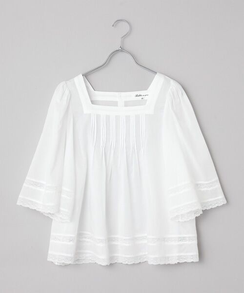 Bilitis dix-sept ans / ビリティス シャツ・ブラウス | Square Neck Blouse（White）