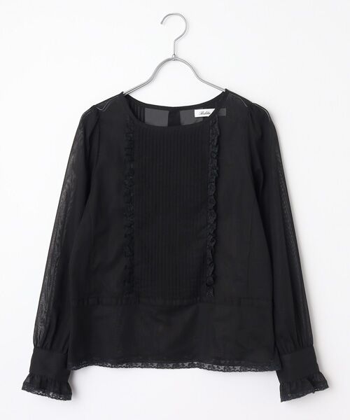 Bilitis dix-sept ans / ビリティス シャツ・ブラウス | Cotton Organdy Blouse（Black）