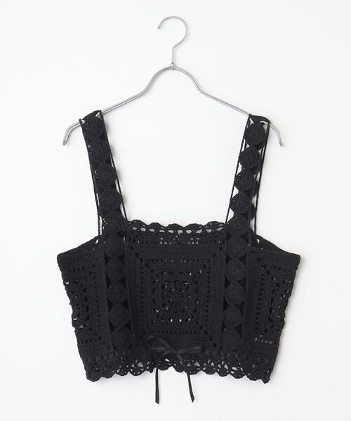 Bilitis dix-sept ans / ビリティス ニット・セーター | Hand Knit Camisole（Black）