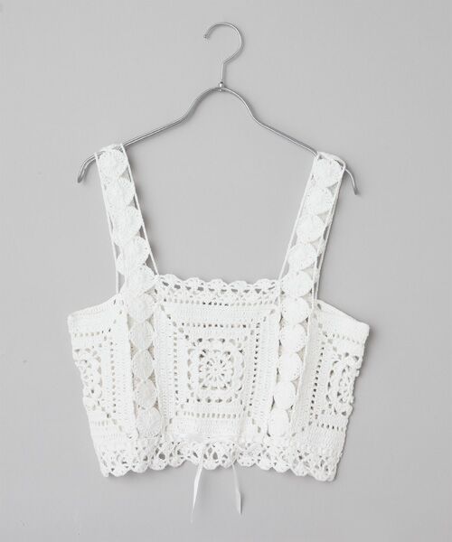 Bilitis dix-sept ans / ビリティス ニット・セーター | Hand Knit Camisole（White）