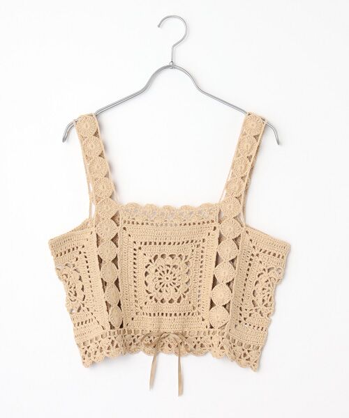 Bilitis dix-sept ans / ビリティス ニット・セーター | Hand Knit Camisole（Beige）