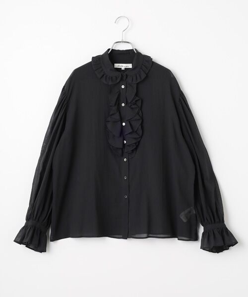 Bilitis dix-sept ans / ビリティス シャツ・ブラウス | Ruffle Frill Blouse（Black）