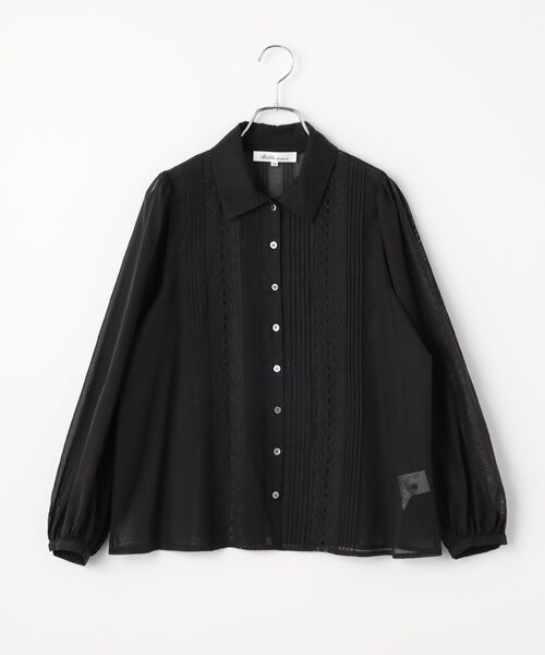 Bilitis dix-sept ans / ビリティス シャツ・ブラウス | Lace+Tuck Blouse（Black）