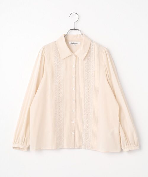 Bilitis dix-sept ans / ビリティス シャツ・ブラウス | Lace+Tuck Blouse（Beige）