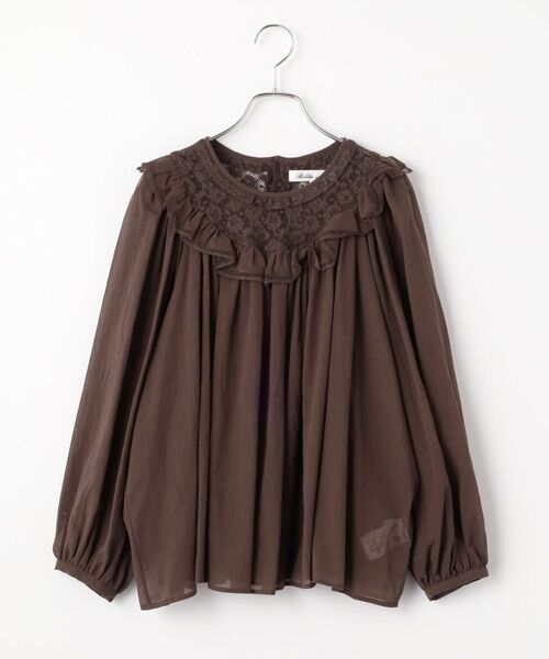 Bilitis dix-sept ans / ビリティス シャツ・ブラウス | York Lace Blouse（Dark Brown）