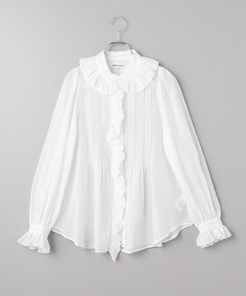 Bilitis dix-sept ans / ビリティス シャツ・ブラウス | Big Frill Collar Blouse（White）