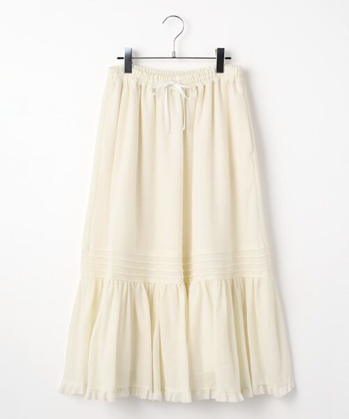 Bilitis dix-sept ans / ビリティス ロング・マキシ丈スカート | Wool Gauze Skirt（Ecru）
