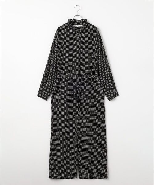 Bilitis dix-sept ans / ビリティス サロペット・オールインワン | Frill Collar All in One(Dot)（Black）