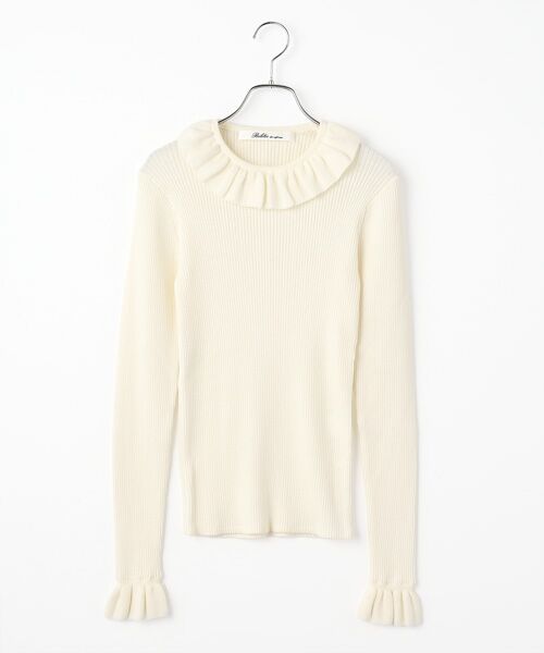Bilitis dix-sept ans / ビリティス ニット・セーター | Frill Collar Pullover（Ivory）