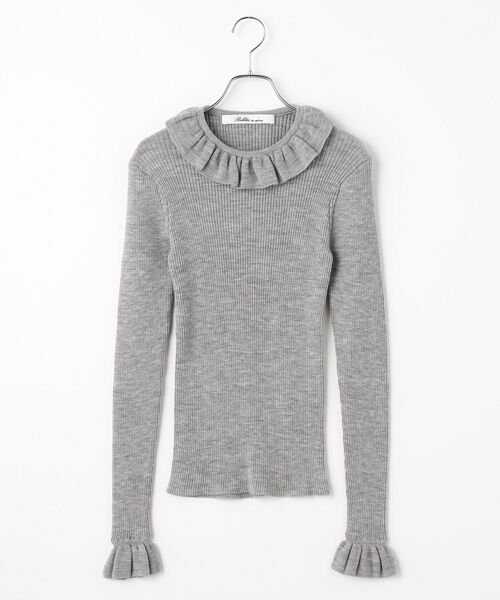 Bilitis dix-sept ans / ビリティス ニット・セーター | Frill Collar Pullover（Gray）