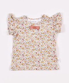 リボン フラワー 花 フリル 半袖 Tシャツ ベビー （70cm~90cm）