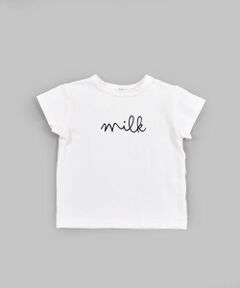 ロゴプリント milk cherry leaf cocoa 半袖 シンプル Tシャツ (70cm〜110cm)