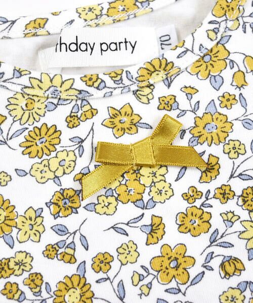 birthdayparty / バースデイパーティ Tシャツ | フラワー 花  リボン フリル 半袖 Tシャツ (70~110cm) | 詳細13
