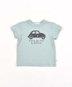 ベア天竺 くるま プリント 半袖 Tシャツ (70〜110cm)