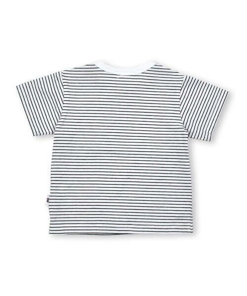 birthdayparty / バースデイパーティ Tシャツ | 【 お揃い 】 2配色 ボーダー ロゴ  Tシャツ (80~110cm) | 詳細4