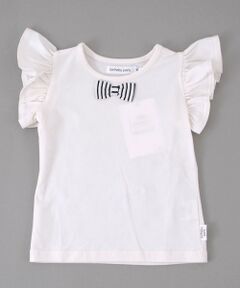 リボン袖フリルＴシャツ(100cm〜130cm)