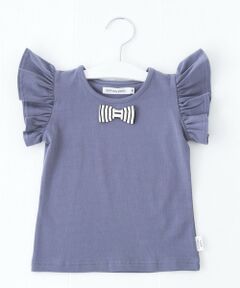 リボン袖フリルＴシャツ(100cm〜130cm)