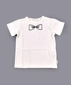 蝶ネクタイ リボン シンプル カジュアル ストレッチ 半袖 Ｔシャツ (100〜130cm)