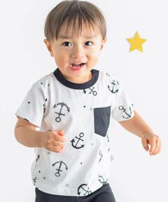 【お揃い】天竺イカリプリントTシャツ(80~110cm)