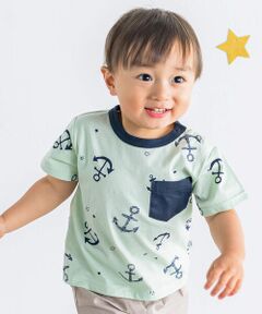 【お揃い】天竺イカリプリントTシャツ(80~110cm)