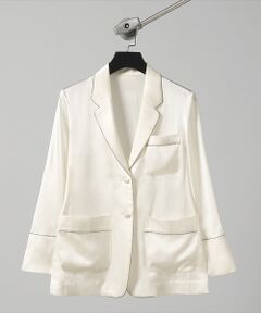 BIYOMA / ビヨーマ ルームウェア | ウォッシャブルシルクサテン ルームジャケット