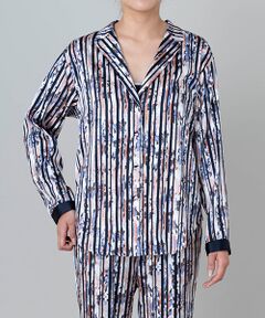 BIYOMA / ビヨーマ その他トップス | ストライプモアレプリント シャツ