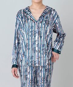 BIYOMA / ビヨーマ その他トップス | ストライプモアレプリント シャツ