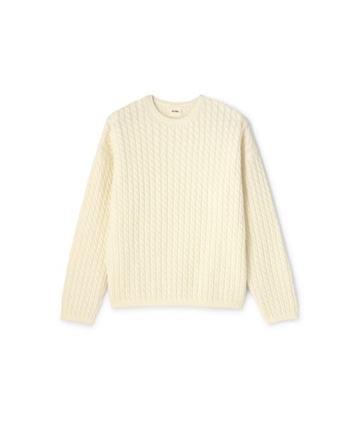 BIYOMA / ビヨーマ ニット・セーター | WOOL NYLON CABLE KNIT PULLOVER | 詳細1