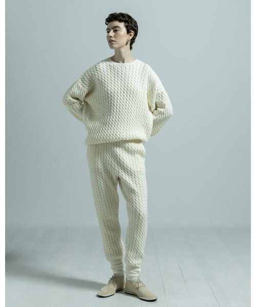 BIYOMA / ビヨーマ ニット・セーター | WOOL NYLON CABLE KNIT PULLOVER | 詳細3