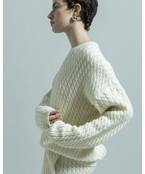 BIYOMA / ビヨーマ ニット・セーター | WOOL NYLON CABLE KNIT PULLOVER | 詳細5