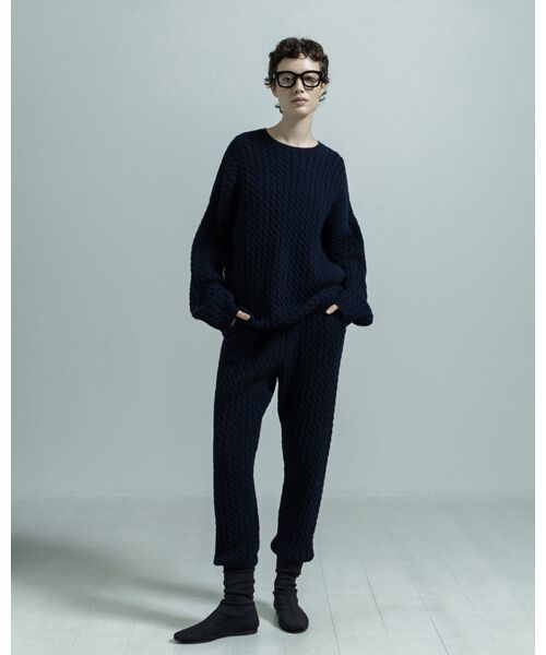 BIYOMA / ビヨーマ ニット・セーター | WOOL NYLON CABLE KNIT PULLOVER | 詳細8