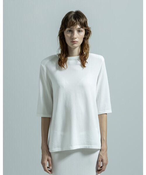 BIYOMA / ビヨーマ ニット・セーター | ACETATE NYLON SHORT SLEEVE KNIT PULLOVER | 詳細3