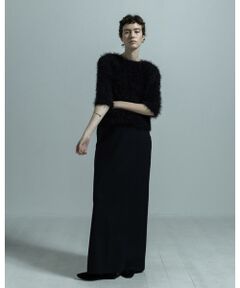 BIYOMA / ビヨーマ その他トップス | POWER SHOULDER HALF-SLEEVE SHAGGY KNIT PULLOVER