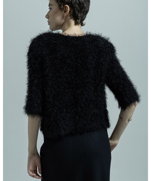BIYOMA / ビヨーマ その他トップス | POWER SHOULDER HALF-SLEEVE SHAGGY KNIT PULLOVER | 詳細9