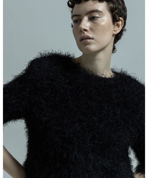 BIYOMA / ビヨーマ その他トップス | POWER SHOULDER HALF-SLEEVE SHAGGY KNIT PULLOVER | 詳細10