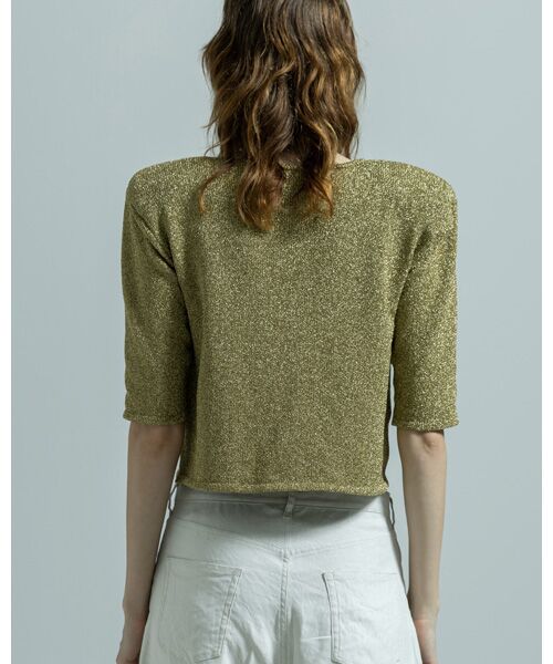 BIYOMA / ビヨーマ その他トップス | POWER SHOULDER HALF-SLEEVE KNIT PULLOVER | 詳細5