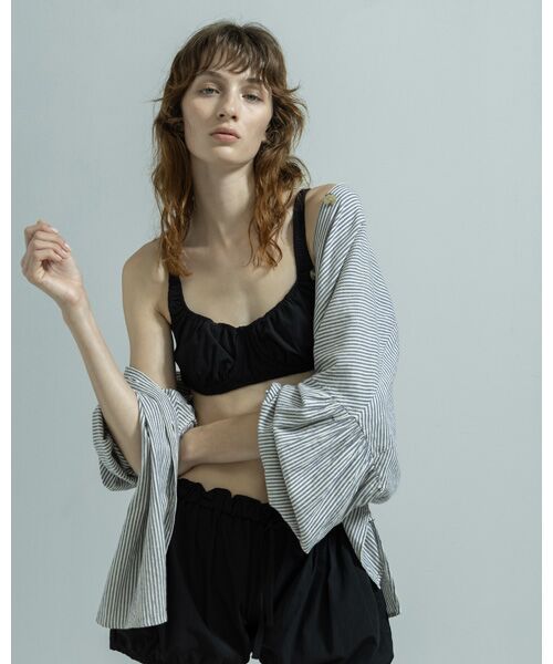 BIYOMA / ビヨーマ その他トップス | COTTON LINEN GATHER WIRE BRA | 詳細6