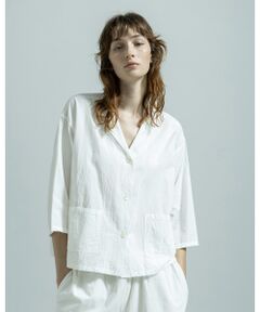BIYOMA / ビヨーマ シャツ・ブラウス | COTTON LINEN W POCKET OPEN COLLAR SHIRT