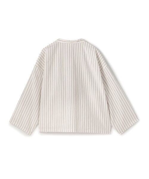 BIYOMA / ビヨーマ シャツ・ブラウス | COTTON LINEN STRIPE W POCKET OPEN COLLAR SHIRT | 詳細2