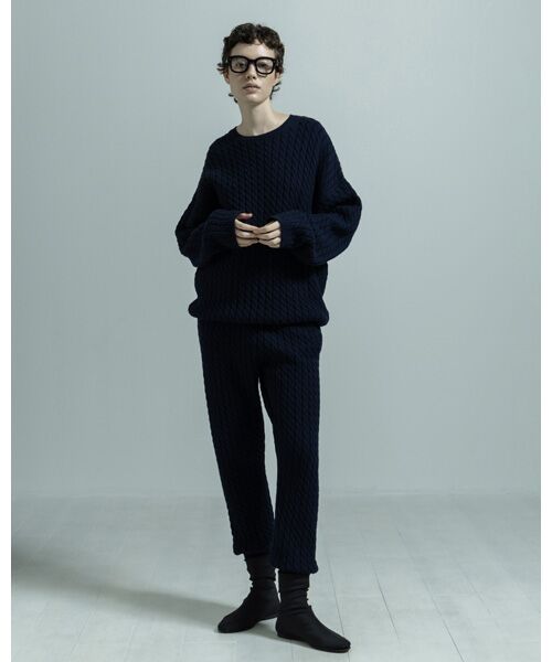 BIYOMA / ビヨーマ その他パンツ | WOOL NYLON CABLE KNIT PANTS | 詳細9