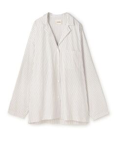 BIYOMA / ビヨーマ シャツ・ブラウス | COTTON STRIPE OPEN COLLAR SHIRT-ストライプ-0