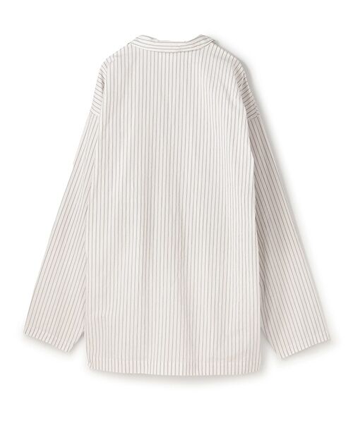 BIYOMA / ビヨーマ シャツ・ブラウス | COTTON STRIPE OPEN COLLAR SHIRT-ストライプ-0 | 詳細1