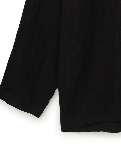 BIYOMA / ビヨーマ シャツ・ブラウス | LINEN OPEN COLLAR SHIRT-ブラック-0 | 詳細2