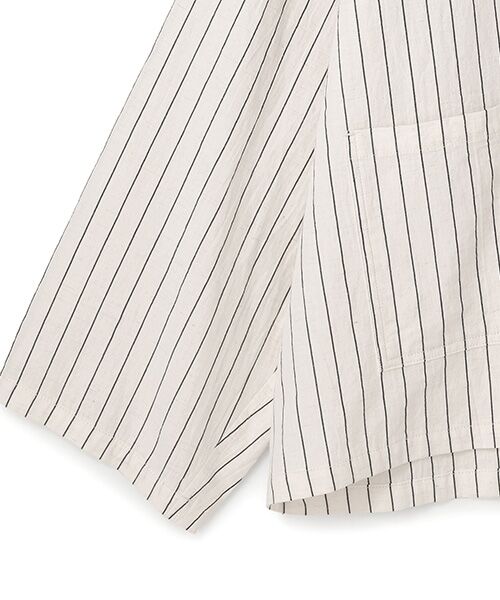 BIYOMA / ビヨーマ シャツ・ブラウス | COTTON LINEN STRIPE W POCKET SHIRT-ストライプ-F | 詳細2
